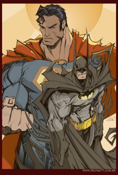 SuperMan_and_Batman__in_Light